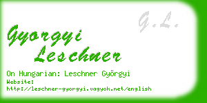 gyorgyi leschner business card